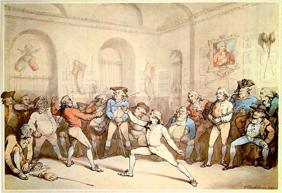 A Fencing Academy 1787. Thomas Rowlandson